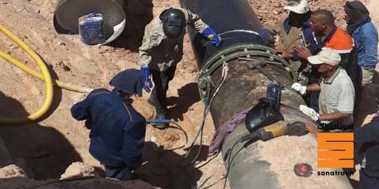 الجزائر:سوناطراك, عملية الصيانة والتلحيم وشفط المياه المتلوثة مستمرة وسجلت تقدم ملحوظا