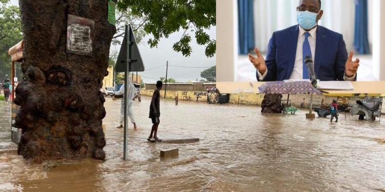 Sénégal:Inondations , Macky Sall annonce le déblocage d’une aide d’urgence de 10 milliards de francs Cfa