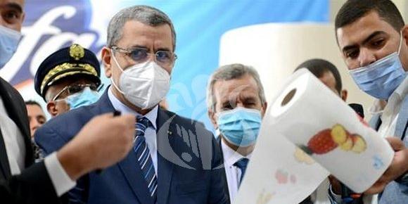 الجزائر:السيد جراد يدشن وحدة صناعية خاصة لتحويل الورق الصحي بعين وسارة