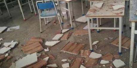 TUNISIE-Monastir : Trois écoliers blessés suite à l’effondrement du plafond d’une salle de classe